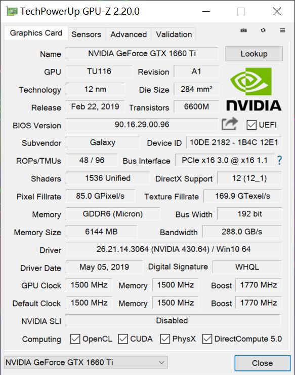 影馳GTX 1660 Ti金屬大師顯卡拆解+評(píng)測(cè) 影馳GTX 1660 Ti顯卡性能怎么樣