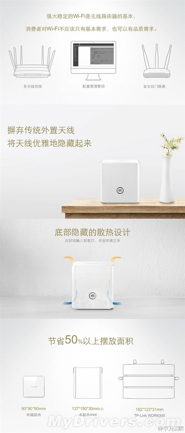 华为荣耀发布路由器 在3月17日开始预约售价188元