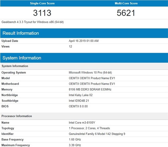 Surface Go 2跑分、配置曝光:擁有m3-8100Y處理器+8GB內(nèi)存