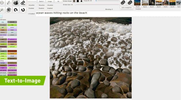 NVIDIA 英偉達最新AI 模型 GauGAN2：簡單文字就能生成風(fēng)景大片