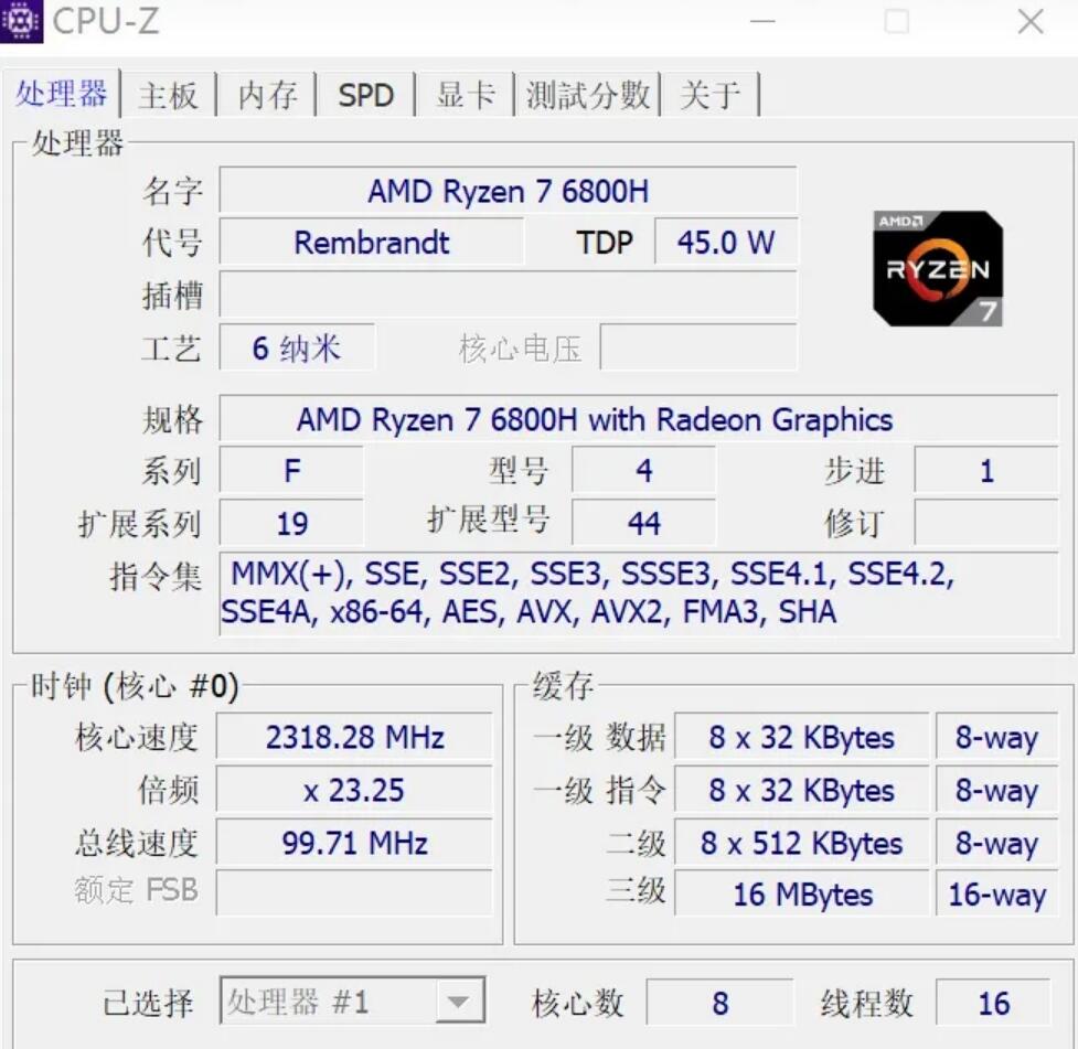 R7 6800h核顯相當于什么顯卡？