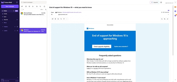 微軟開始郵件群發(fā)Windows 10退役警告 敦促用戶升級Windows 11