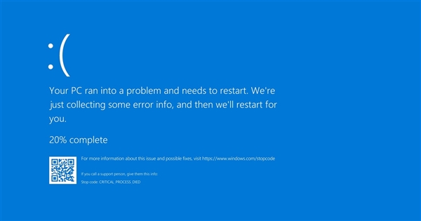 微软测试全新Windows 11蓝屏界面：没有了二维码和表情