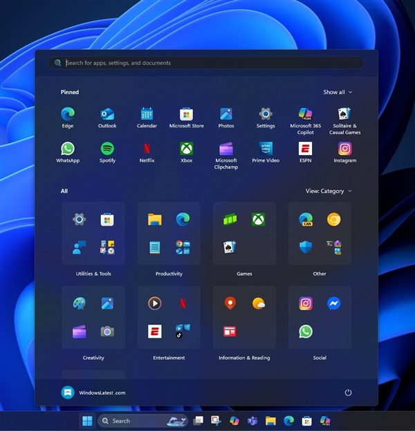 微軟Windows 11開(kāi)始菜單大改版！全部應(yīng)用一頁(yè)顯示、推薦項(xiàng)可徹底關(guān)閉