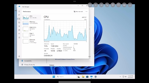 感谢欧盟！iPad Air M2通过虚拟机成功运行Win11 ARM：效果比想象好