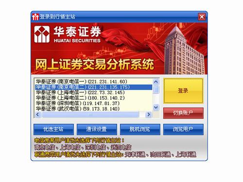 華泰證券網(wǎng)上證券交易分析系統(tǒng)