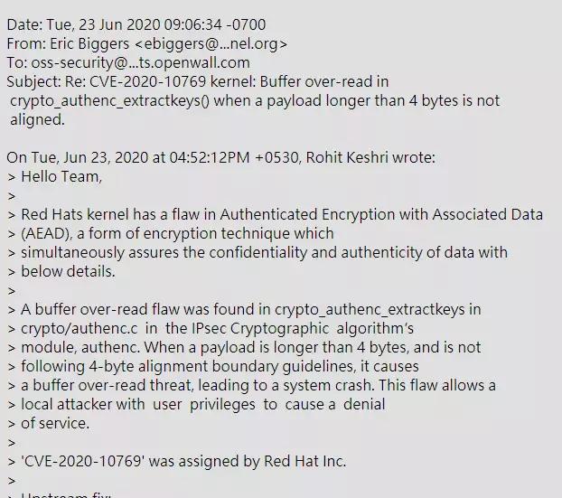 Red Hat 報(bào)告了一個(gè)安全問題，可導(dǎo)致 DoS