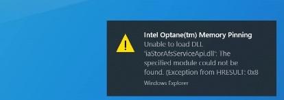 英特爾確認 Win 10 May 2020 更新導致 Optane 內存出 Bug