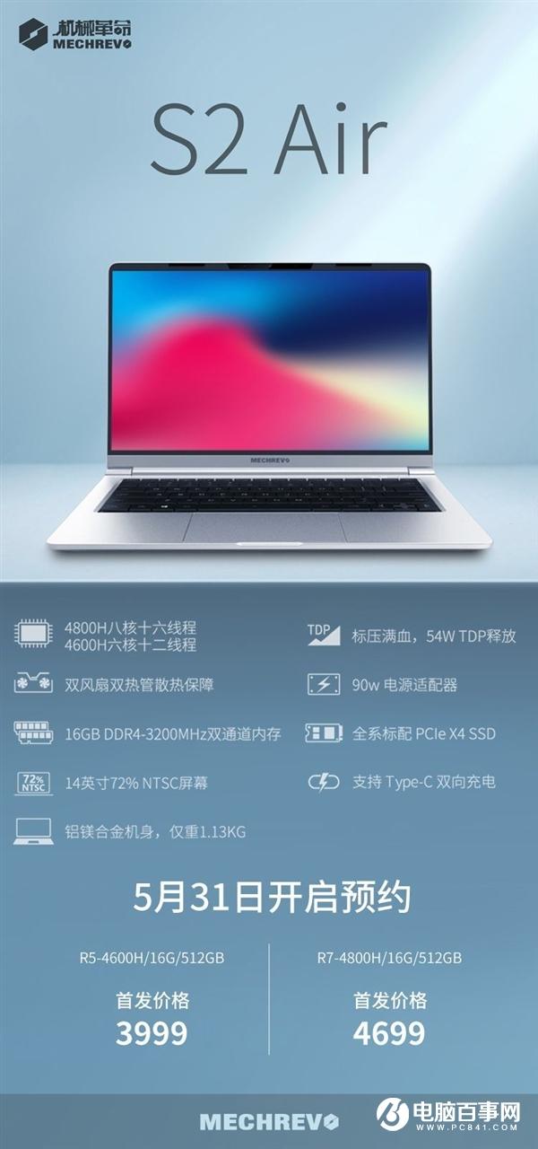 6核標壓銳龍加持 機械革命S2 Air發(fā)布：1.13kg、16G內(nèi)存