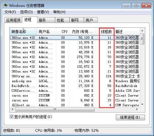 win7系統(tǒng)進(jìn)程線程數(shù)怎么看 win7系統(tǒng)進(jìn)程線程數(shù)查看方法